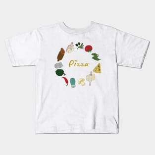 Pizza Ingredients Kids T-Shirt